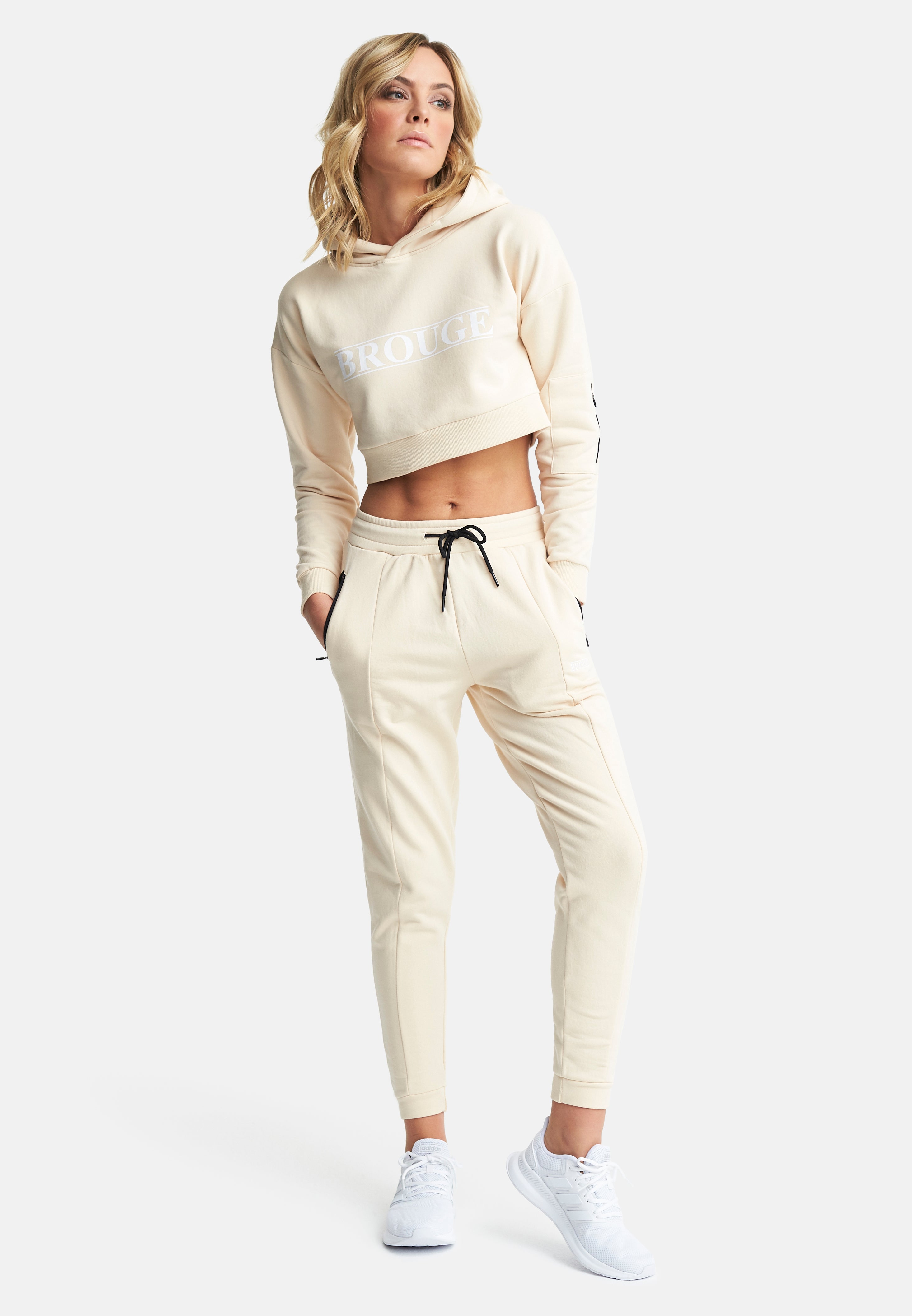 Cropped Hoodie Cream