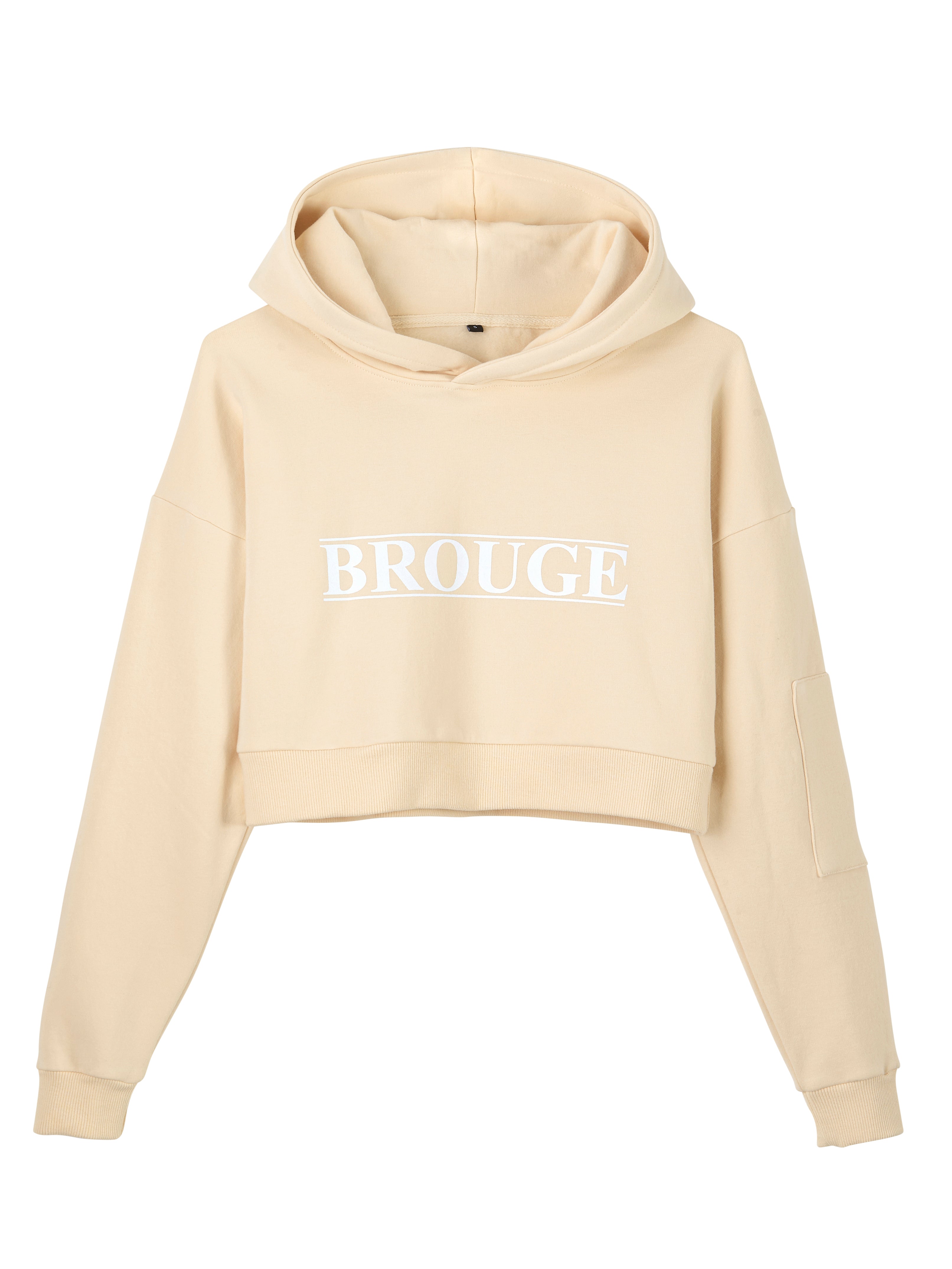 Cropped Hoodie Cream