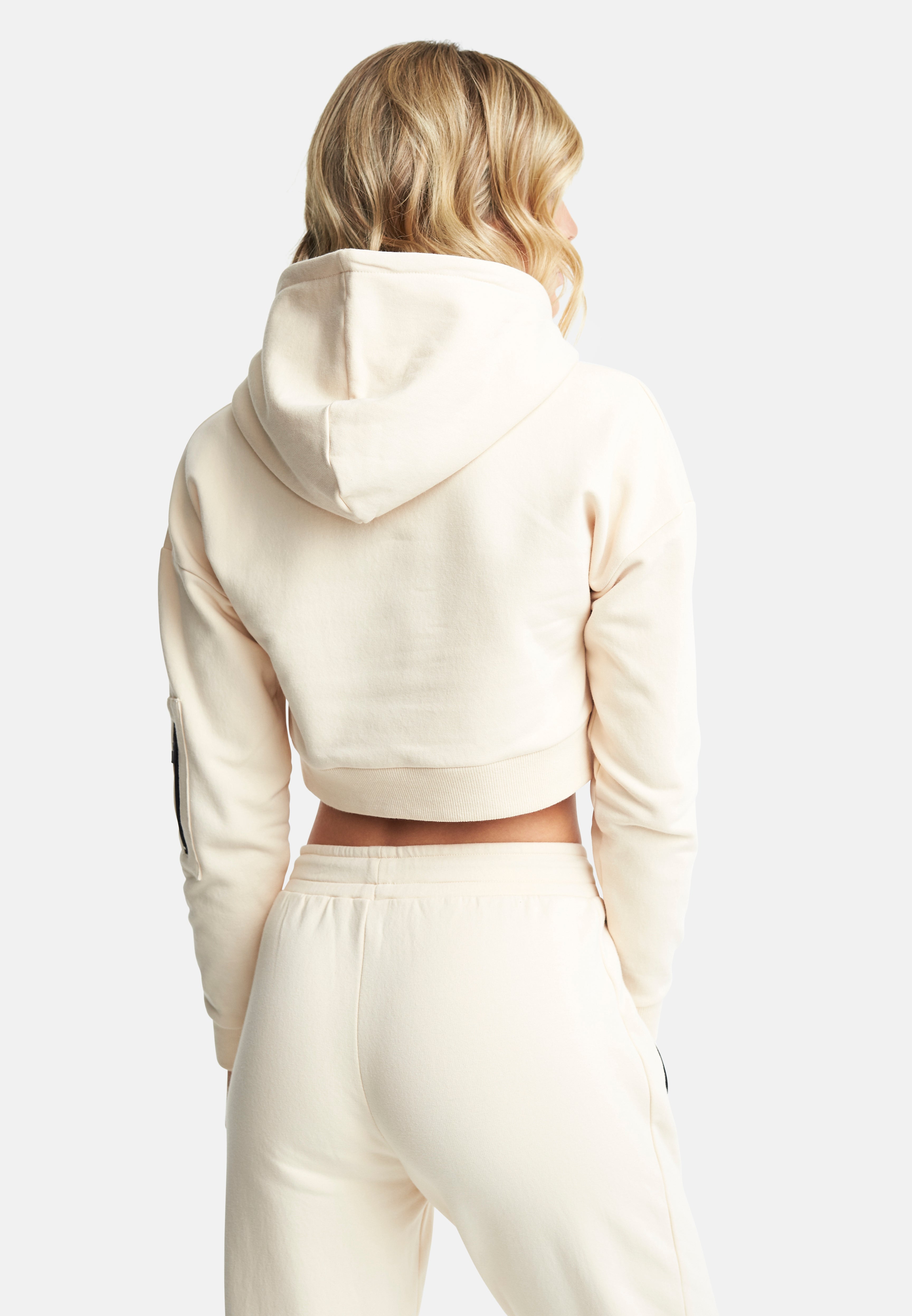 Cropped Hoodie Cream
