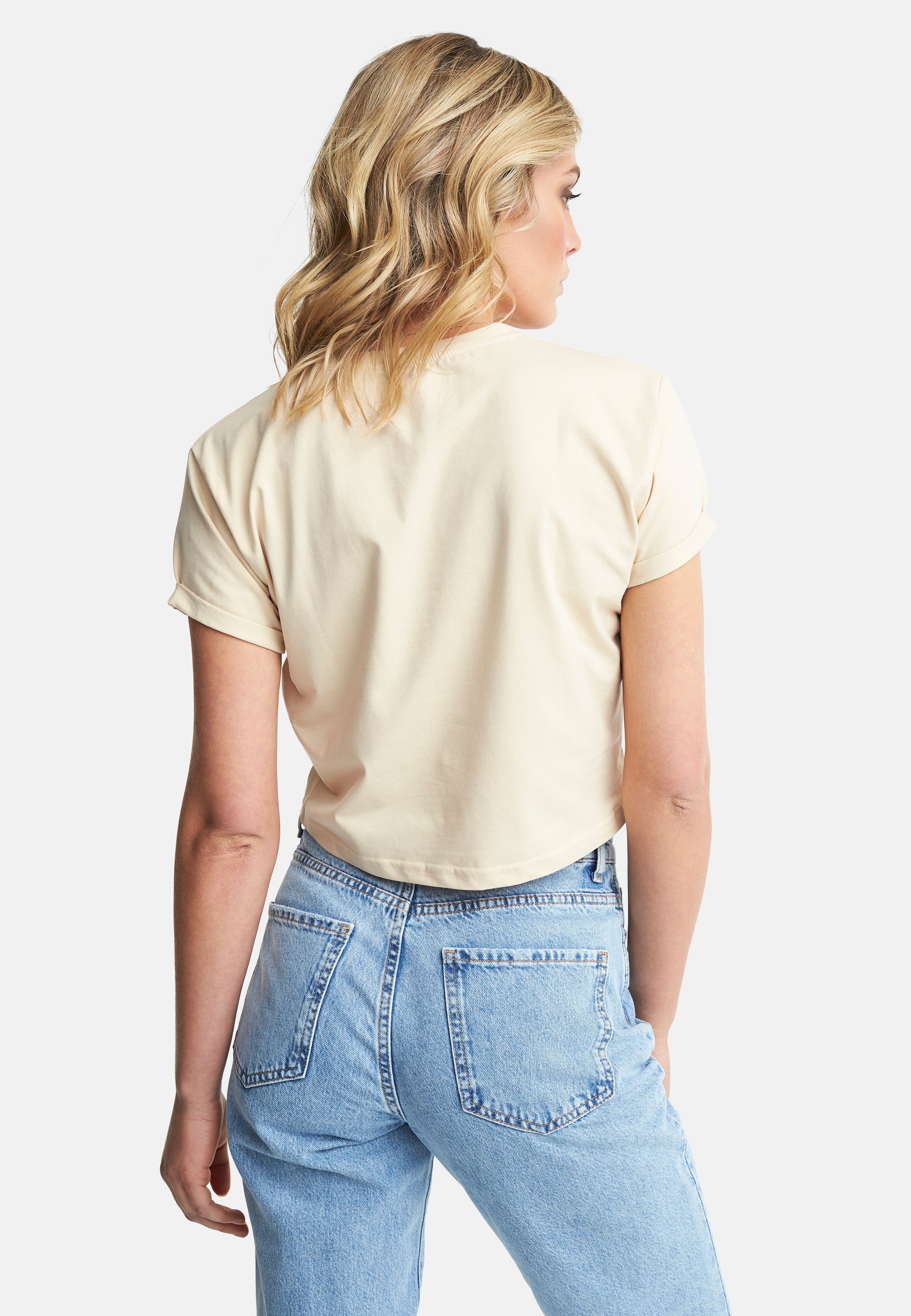Cropped T-Shirt Cream