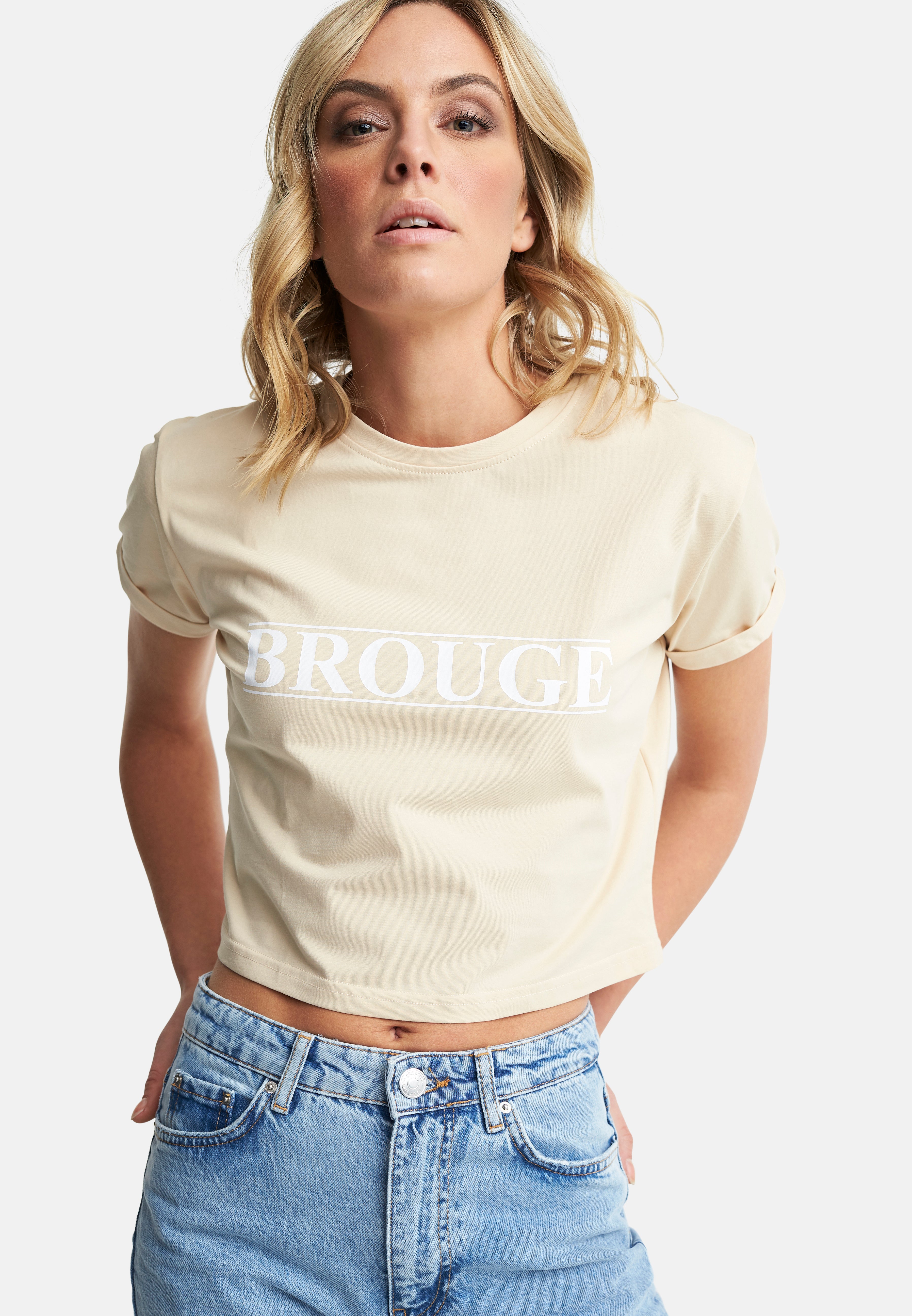 Cropped T-Shirt Cream