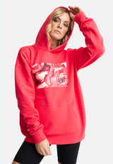 Oversized Hoodie Raspberry Red