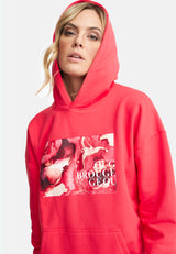 Oversized Hoodie Raspberry Red